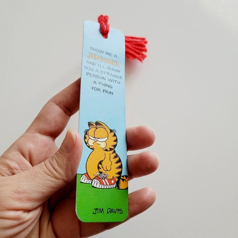 Vintage 70s Garfield Bookmark Jogger Joke Comic Jim Davis Antioch USA 1978 H-423